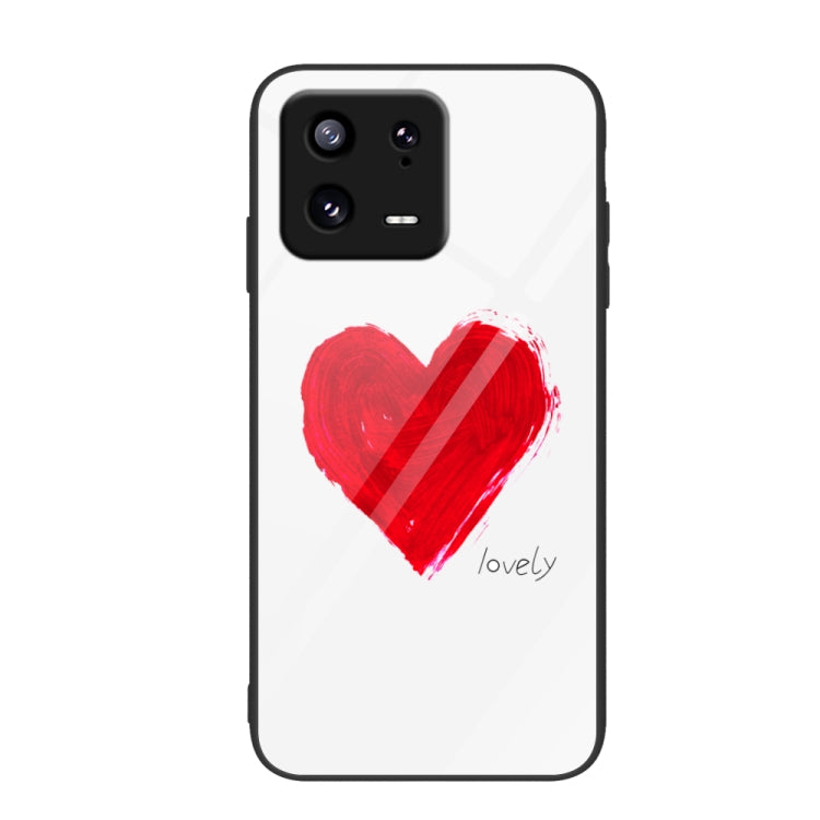 For Xiaomi 13 Colorful Painted Glass Phone Case(Love) - free shipping - PMC TechLife - Order now!