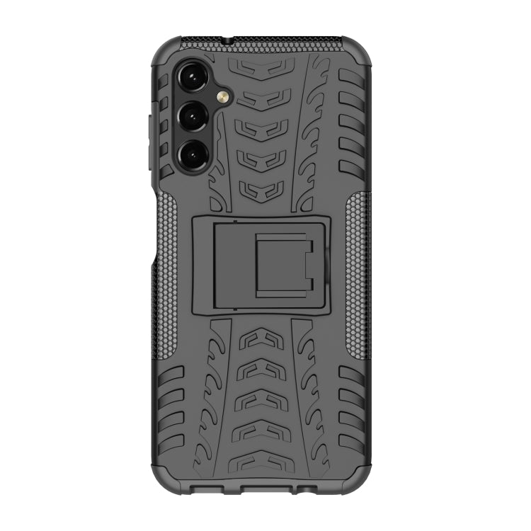 For Samsung Galaxy A14 5G Tire Texture TPU + PC Phone Case with Holder(Black) - free shipping - PMC TechLife - Order now!