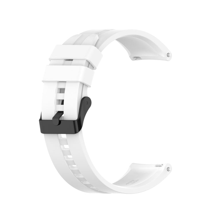 For Huawei Watch Buds 22mm Silicone Black Buckle Watch Band(White) - free shipping - PMC TechLife - Order now!