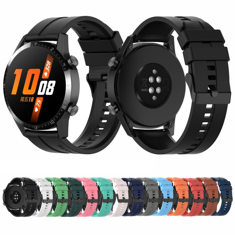 For Huawei Watch 3 Pro New 22mm Silicone Black Buckle Watch Band(Grey) - free shipping - PMC TechLife - Order now!