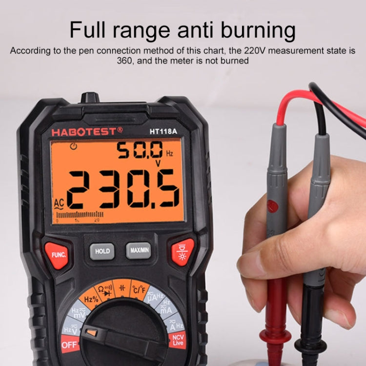 HABOTEST HT118A Handheld Double Backlight High-precision Automatic Digital Multimeter - free shipping - PMC TechLife - Order now!