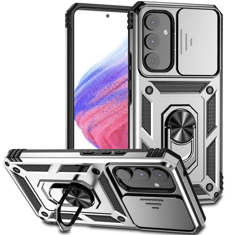 For Samsung Galaxy A54 5G Sliding Camshield Holder Phone Case(Silver) - free shipping - PMC TechLife - Order now!
