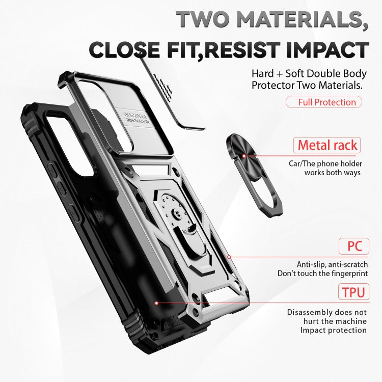 For Samsung Galaxy A54 5G Sliding Camshield Holder Phone Case(Silver) - free shipping - PMC TechLife - Order now!