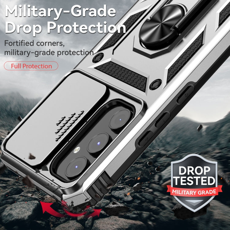 For Samsung Galaxy A54 5G Sliding Camshield Holder Phone Case(Silver) - free shipping - PMC TechLife - Order now!