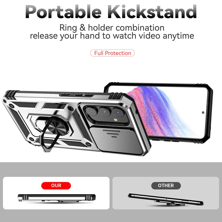 For Samsung Galaxy A54 5G Sliding Camshield Holder Phone Case(Silver) - free shipping - PMC TechLife - Order now!