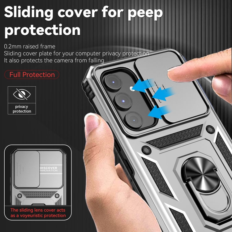 For Samsung Galaxy A54 5G Sliding Camshield Holder Phone Case(Silver) - free shipping - PMC TechLife - Order now!