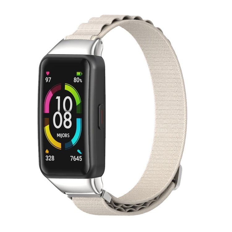 For Huawei Band 6 / Honor Band 6 / 7 MIJOBS Nylon Breathable Watch Band(Grey Silver) - free shipping - PMC TechLife - Order now!