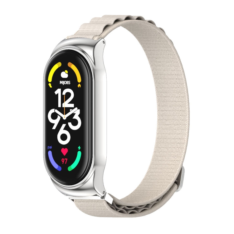For Xiaomi Mi Band 6 / 5 / 4 / 3 MIJOBS CS Nylon Breathable Watch Band(Grey Silver) - free shipping - PMC TechLife - Order now!