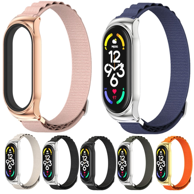 For Xiaomi Mi Band 6 / 5 / 4 / 3 MIJOBS CS Nylon Breathable Watch Band(Grey Silver) - free shipping - PMC TechLife - Order now!