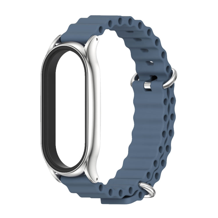 For Xiaomi Mi Band 6 / 5 / 4 / 3 MIJOBS PLUS Marine Silicone Breathable Watch Band(Space Blue Silver) - free shipping - PMC TechLife - Order now!