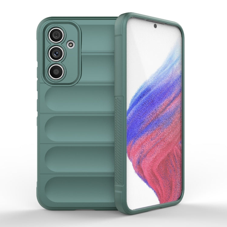 For Samsung Galaxy A54 5G Magic Shield TPU + Flannel Phone Case(Dark Green) - free shipping - PMC TechLife - Order now!