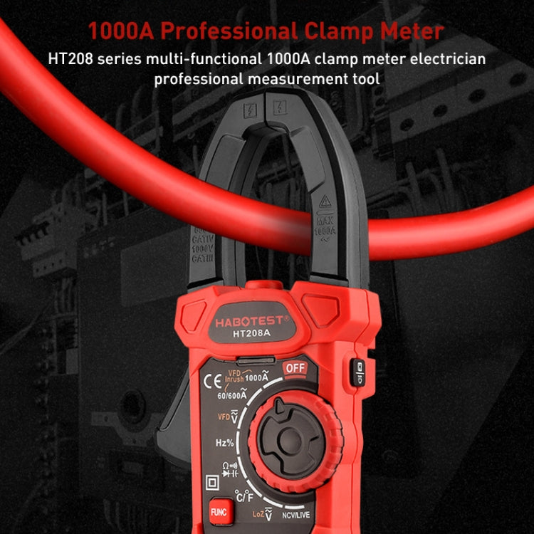 HABOTEST HT208A 1000A Clamp Multi-Function Anti-burning Digital Multimeter - free shipping - PMC TechLife - Order now!