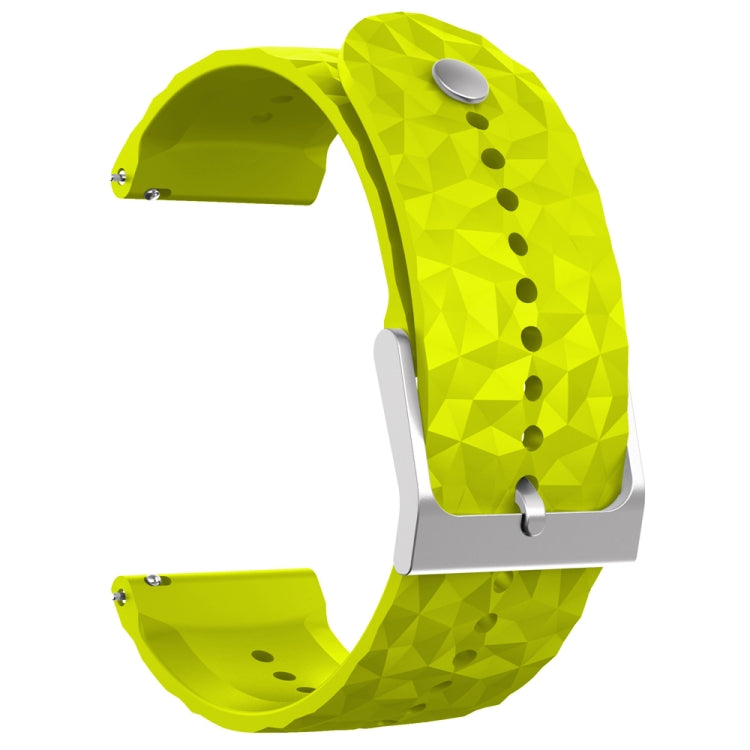 For Suunto 9 Rhombus Texture Silicone Watch Band(Grass Green) - free shipping - PMC TechLife - Order now!