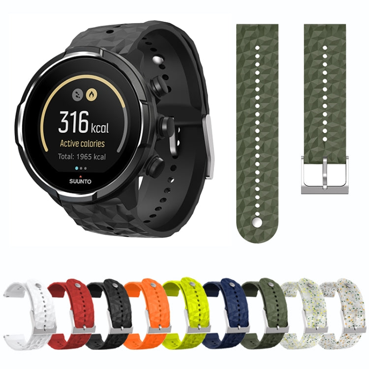 For Suunto 9 Rhombus Texture Silicone Watch Band(Dark Red) - free shipping - PMC TechLife - Order now!
