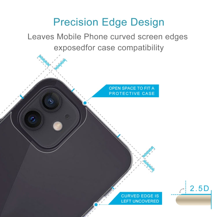 For iPhone 12 / 12 Pro 9H 2.5D Half-screen Transparent Back Tempered Glass Film - iPhone 12 / 12 Pro Tempered Glass by PMC TechLife | Online Shopping South Africa | PMC TechLife | Buy Now Pay Later Mobicred