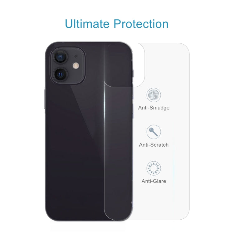 For iPhone 12 / 12 Pro 9H 2.5D Half-screen Transparent Back Tempered Glass Film - iPhone 12 / 12 Pro Tempered Glass by PMC TechLife | Online Shopping South Africa | PMC TechLife | Buy Now Pay Later Mobicred