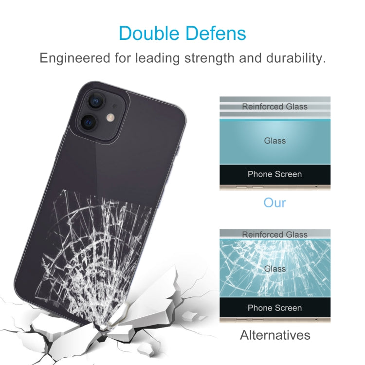 For iPhone 12 / 12 Pro 9H 2.5D Half-screen Transparent Back Tempered Glass Film - iPhone 12 / 12 Pro Tempered Glass by PMC TechLife | Online Shopping South Africa | PMC TechLife | Buy Now Pay Later Mobicred