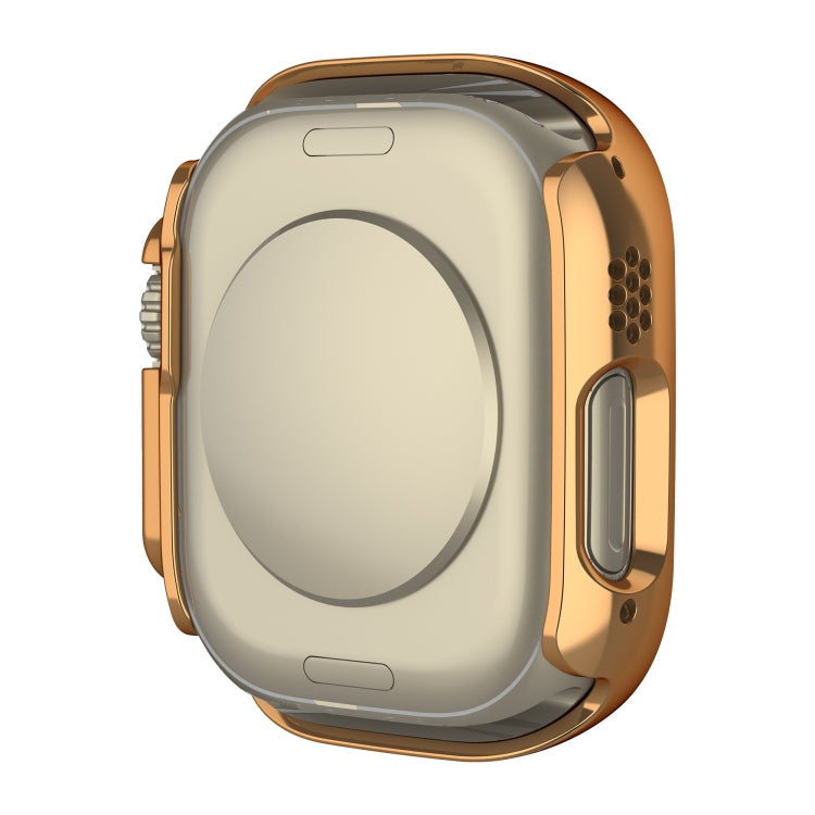 For Apple Watch Ultra 2 / Ultra 49mm Plating Gloss PC Tempered Glass Integral Watch Case(Rose Gold) - free shipping - PMC TechLife - Order now!