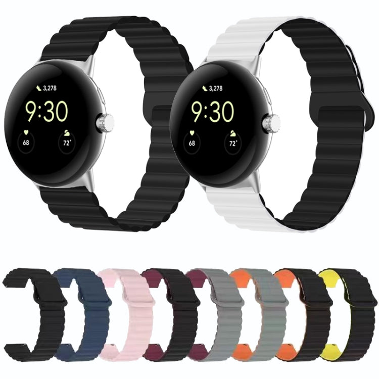 For Google Pixel Watch Reverse Buckle Magnetic Silicone Watch Band(Army Green) - free shipping - PMC TechLife - Order now!