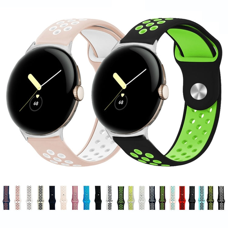 For Google Pixel Watch Two-color Reverse Buckle Silicone Watch Band(Black Purple) - free shipping - PMC TechLife - Order now!