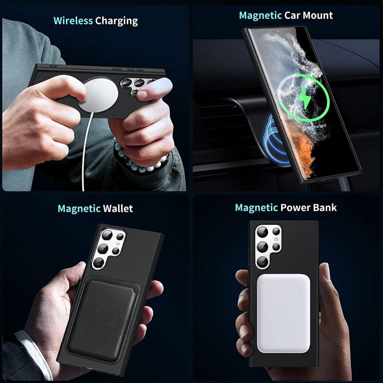 For Samsung Galaxy S23 Ultra 5G MagSafe Magnetic Liquid Silicone Phone Case(Black) - free shipping - PMC TechLife - Order now!