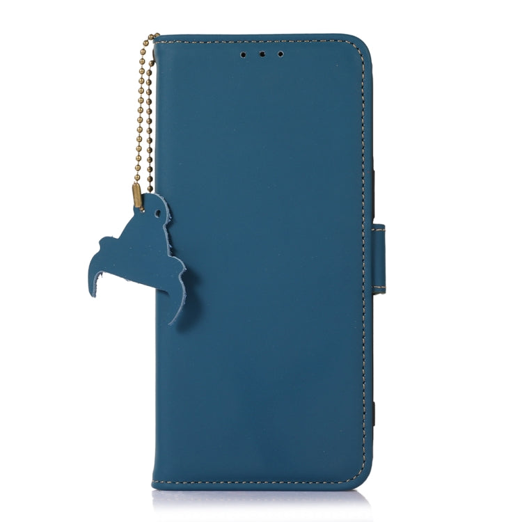 For Xiaomi 13 Genuine Leather Magnetic RFID Leather Phone Case(Blue) - 13 Cases by PMC TechLife | Online Shopping South Africa | PMC TechLife