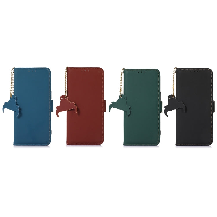 For Xiaomi 13 Genuine Leather Magnetic RFID Leather Phone Case(Green) - 13 Cases by PMC TechLife | Online Shopping South Africa | PMC TechLife