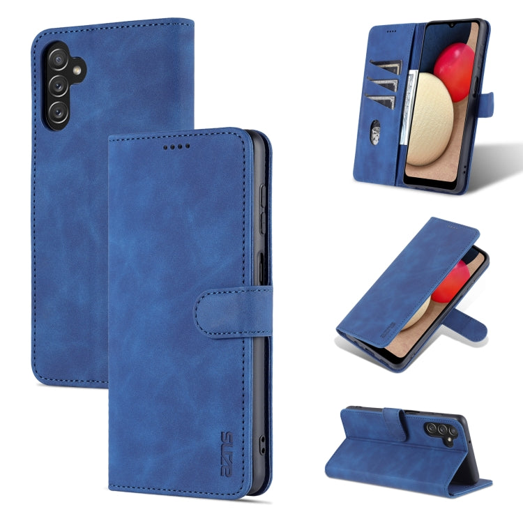 For Samsung Galaxy A14 5G AZNS Skin Feel Calf Texture Flip Leather Phone Case(Blue) - free shipping - PMC TechLife - Order now!