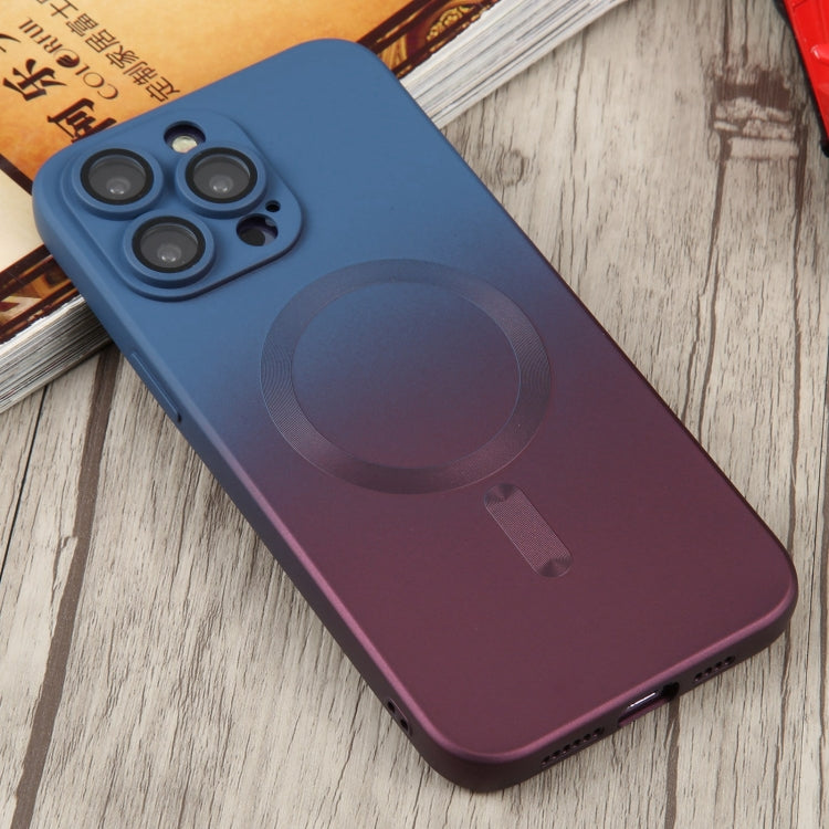 For iPhone 14 Pro Max Liquid TPU Silicone Gradient MagSafe Phone Case(Blue Purple) - iPhone 14 Pro Max Cases by PMC TechLife | Online Shopping South Africa | PMC TechLife