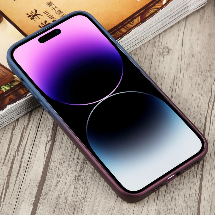 For iPhone 14 Pro Max Liquid TPU Silicone Gradient MagSafe Phone Case(Blue Purple) - iPhone 14 Pro Max Cases by PMC TechLife | Online Shopping South Africa | PMC TechLife