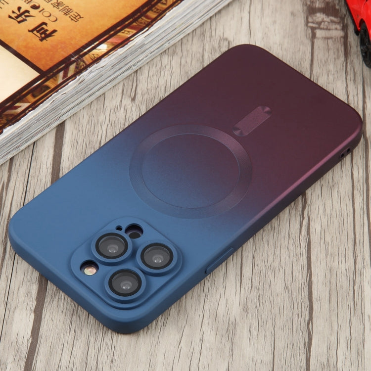 For iPhone 14 Pro Max Liquid TPU Silicone Gradient MagSafe Phone Case(Blue Purple) - iPhone 14 Pro Max Cases by PMC TechLife | Online Shopping South Africa | PMC TechLife