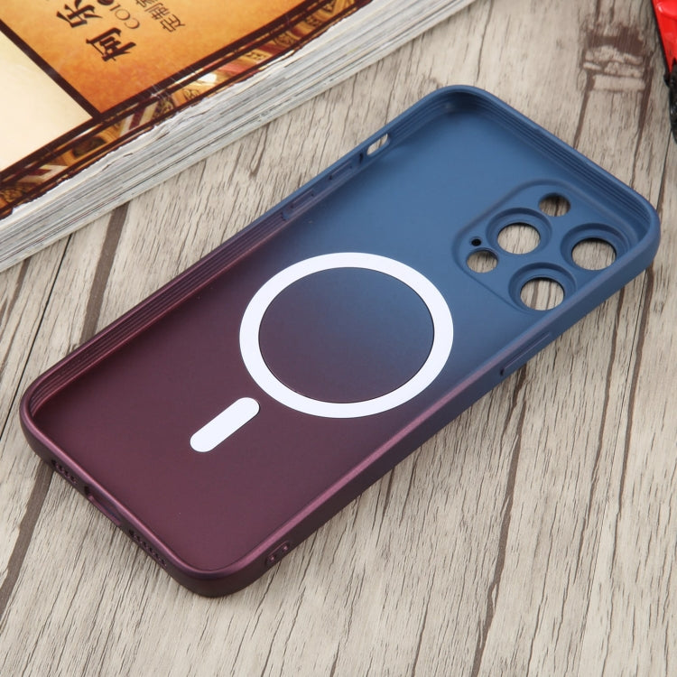 For iPhone 14 Pro Max Liquid TPU Silicone Gradient MagSafe Phone Case(Blue Purple) - iPhone 14 Pro Max Cases by PMC TechLife | Online Shopping South Africa | PMC TechLife