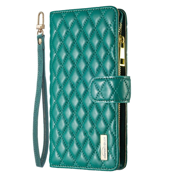 For Xiaomi Redmi 12C Diamond Lattice Zipper Wallet Leather Flip Phone Case(Green) - free shipping - PMC TechLife - Order now!