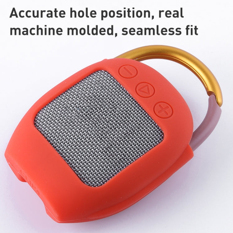 For JBL Clip 4 Wireless Bluetooth Speaker Silicone Protective Case(Grey) - Protective Case by PMC TechLife | Online Shopping South Africa | PMC TechLife
