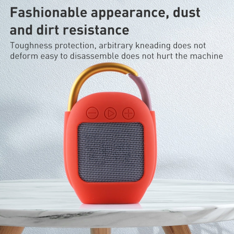 For JBL Clip 4 Wireless Bluetooth Speaker Silicone Protective Case(Red) - Protective Case by PMC TechLife | Online Shopping South Africa | PMC TechLife