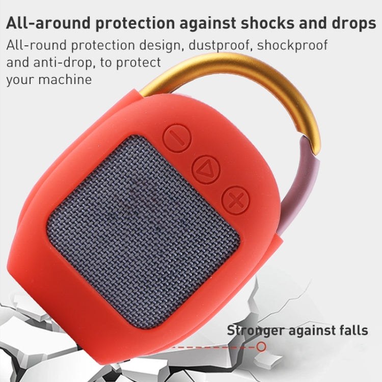 For JBL Clip 4 Wireless Bluetooth Speaker Silicone Protective Case(Red) - Protective Case by PMC TechLife | Online Shopping South Africa | PMC TechLife