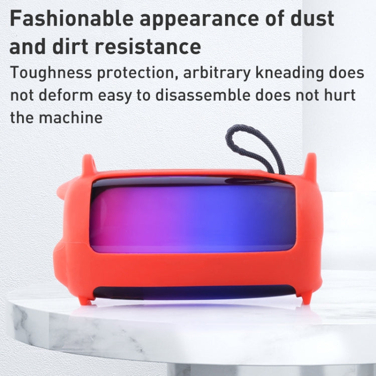 For JBL Pulse 5 Colorful Light Effect Bluetooth Speaker Silicone Case with Shoulder Strap(Blue) - Protective Case by PMC TechLife | Online Shopping South Africa | PMC TechLife