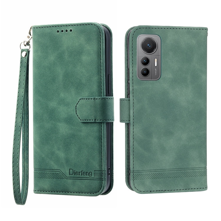 For Xiaomi 12 / 12X Dierfeng Dream Line TPU + PU Leather Phone Case(Green) - free shipping - PMC TechLife - Order now!