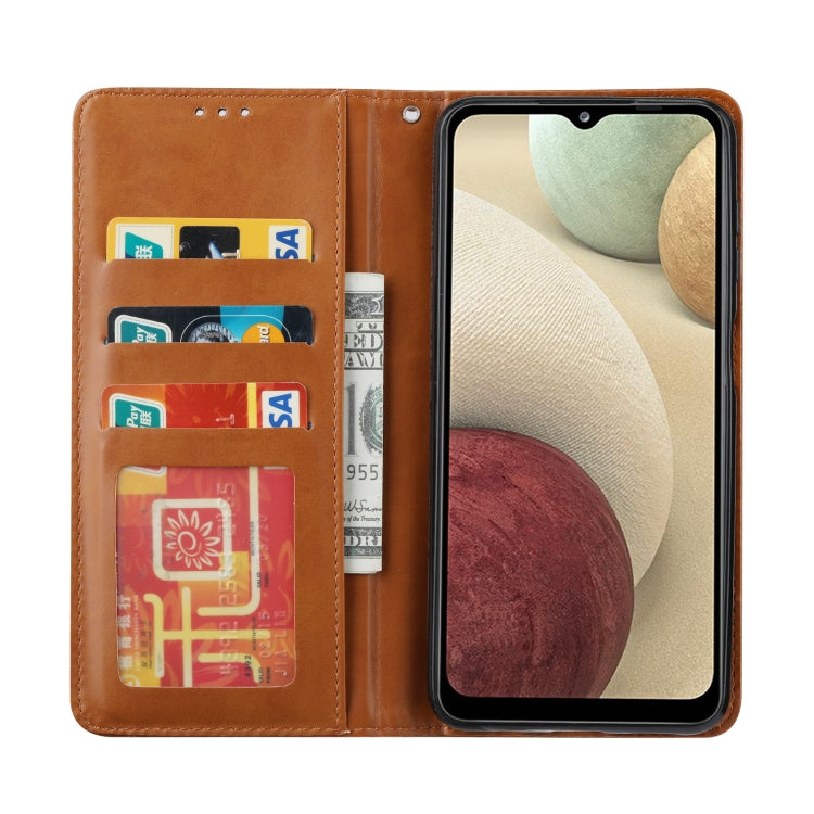 For Samsung Galaxy A34 5G Knead Skin Texture Flip Leather Phone Case(Brown) - free shipping - PMC TechLife - Order now!