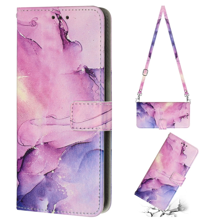 For Xiaomi 13 Crossbody Painted Marble Pattern Leather Phone Case(Purple) - free shipping - PMC TechLife - Order now!