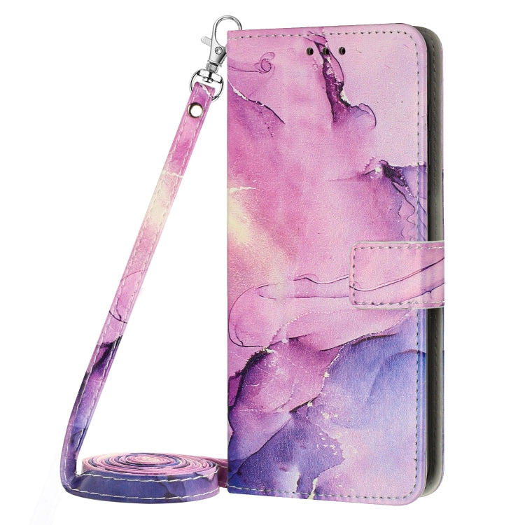 For Xiaomi 13 Crossbody Painted Marble Pattern Leather Phone Case(Purple) - free shipping - PMC TechLife - Order now!