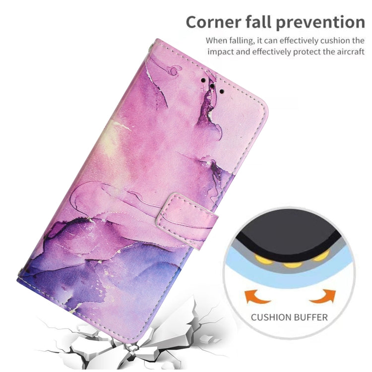 For Xiaomi Redmi Note 12 Global / Poco X5 5G Crossbody Painted Marble Pattern Leather Phone Case(Purple) - free shipping - PMC TechLife - Order now!