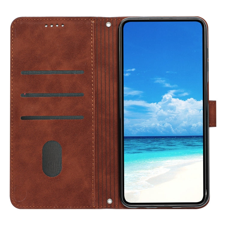 For Xiaomi Redmi Note 12 Pro Speed / Poco X5 Pro 5G Skin Feel Heart Pattern Leather Phone Case with Lanyard(Brown) - free shipping - PMC TechLife - Order now!