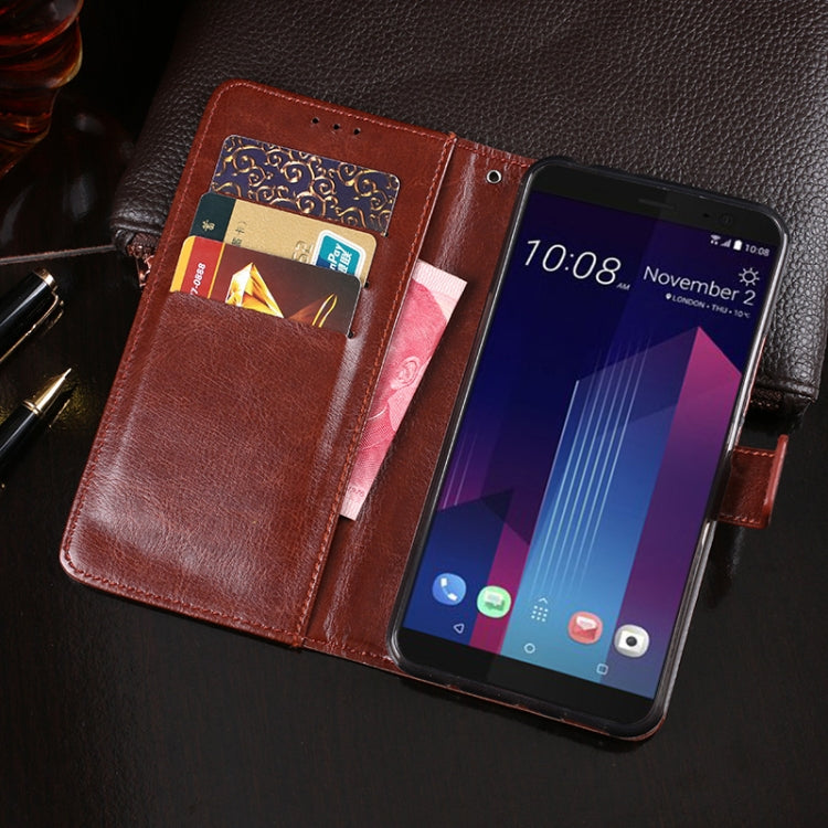 For HTC U11+ idewei Crazy Horse Texture Horizontal Flip Leather Case with Holder & Card Slots & Wallet(Black) - More Brand by idewei | Online Shopping South Africa | PMC TechLife | Buy Now Pay Later Mobicred