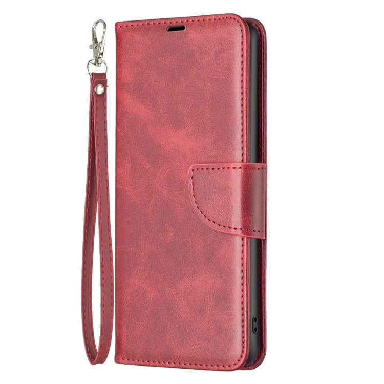 For Motorola Moto E13 4G Lambskin Texture Leather Phone Case(Red) - Motorola Cases by PMC Jewellery | Online Shopping South Africa | PMC Jewellery