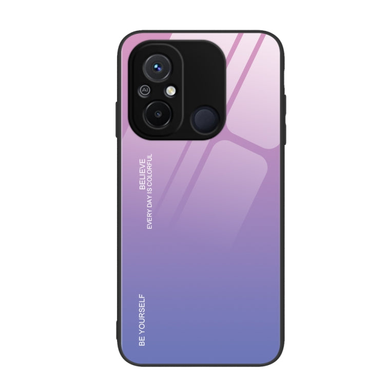 For Xiaomi Redmi 12C Gradient Color Glass Phone Case(Pink Purple) - free shipping - PMC TechLife - Order now!