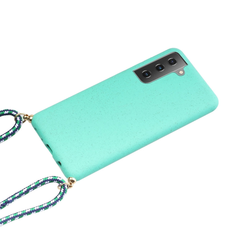 For Samsung Galaxy A54 5G Wheat Straw Material + TPU Phone Case with Lanyard(Green) - free shipping - PMC TechLife - Order now!