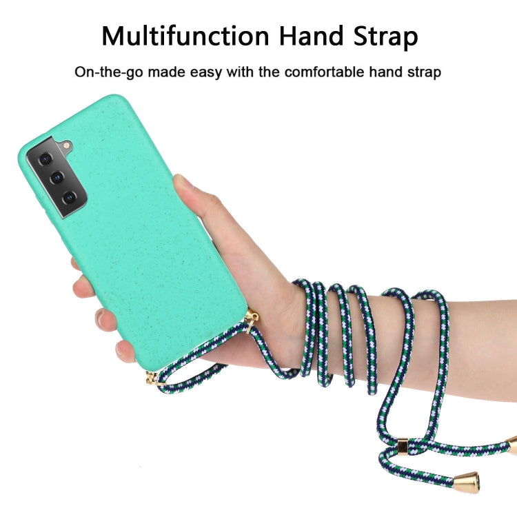 For Samsung Galaxy A54 5G Wheat Straw Material + TPU Phone Case with Lanyard(Green) - free shipping - PMC TechLife - Order now!