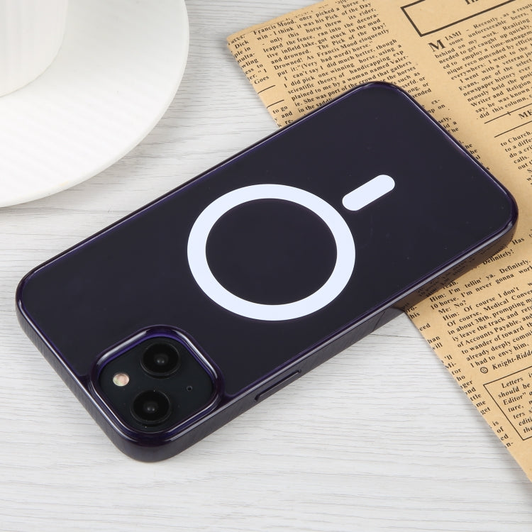 For iPhone 14 Plus GEBEI MagSafe Magnetic Transparent Phone Case (Purple) - iPhone 14 Plus Cases by GEBEI | Online Shopping South Africa | PMC TechLife | Buy Now Pay Later Mobicred