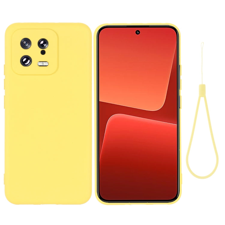 For Xiaomi 13 Pure Color Liquid Silicone Shockproof Phone Case(Yellow) - free shipping - PMC TechLife - Order now!